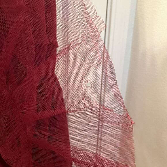 Joyfolie Mia Joy Lacy Petticoat Dress in Burgundy Girls Size 7 - Picture 9 of 16